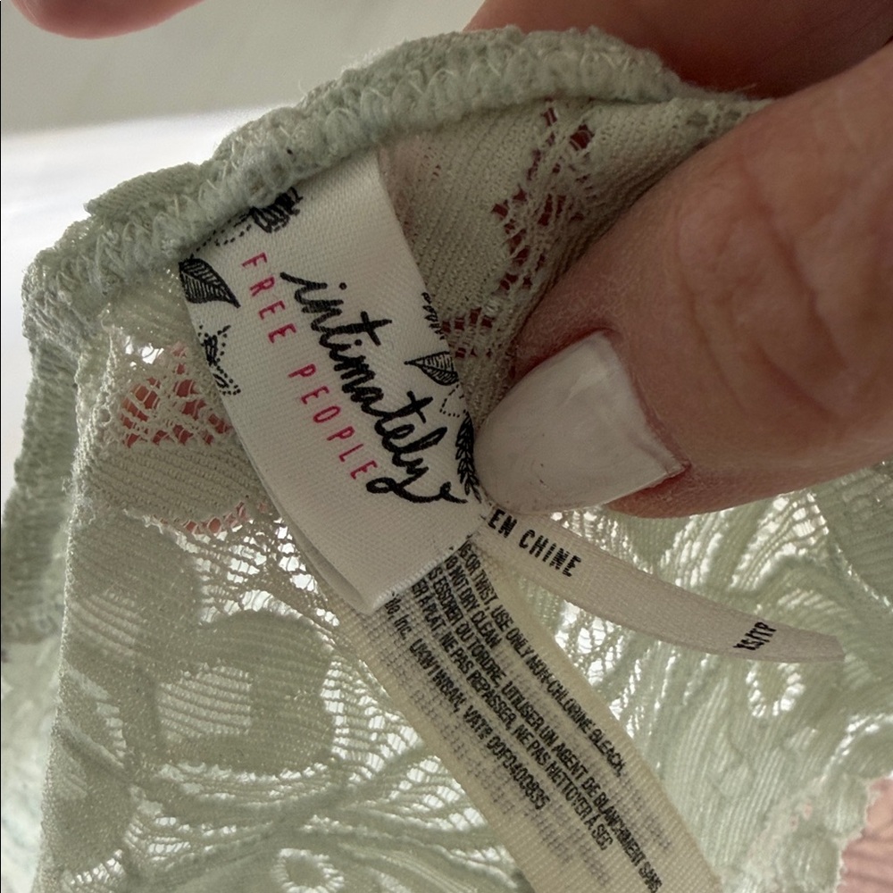 Free People Lace Bralette in Sage Green - Picture 2 of 4